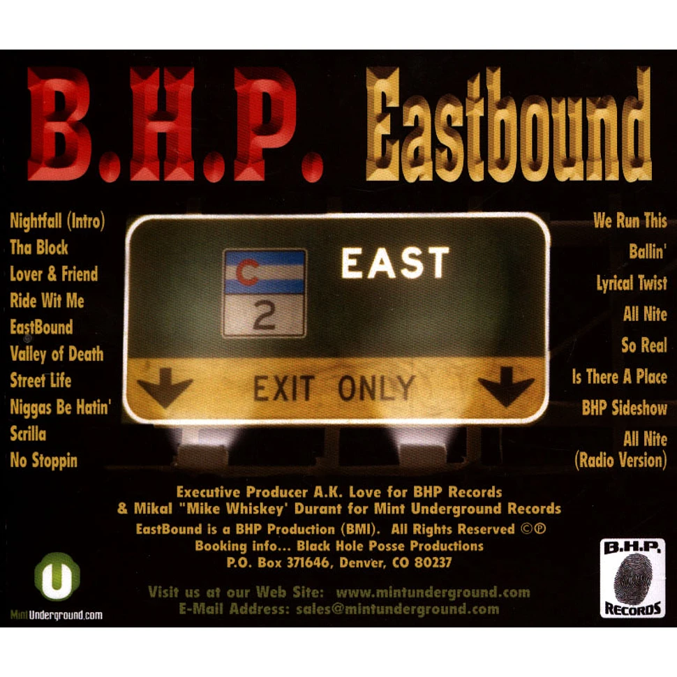 B.H.P. (Black Hole Posse) - Eastbound - CD - 1998 - US - Reissue | HHV