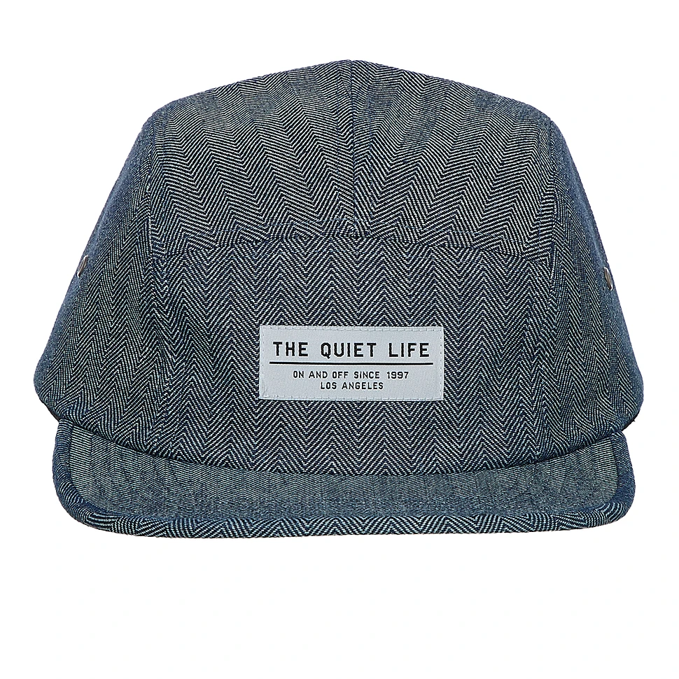 The Quiet Life - Denim Herringbone 5 Panel Camper Hat