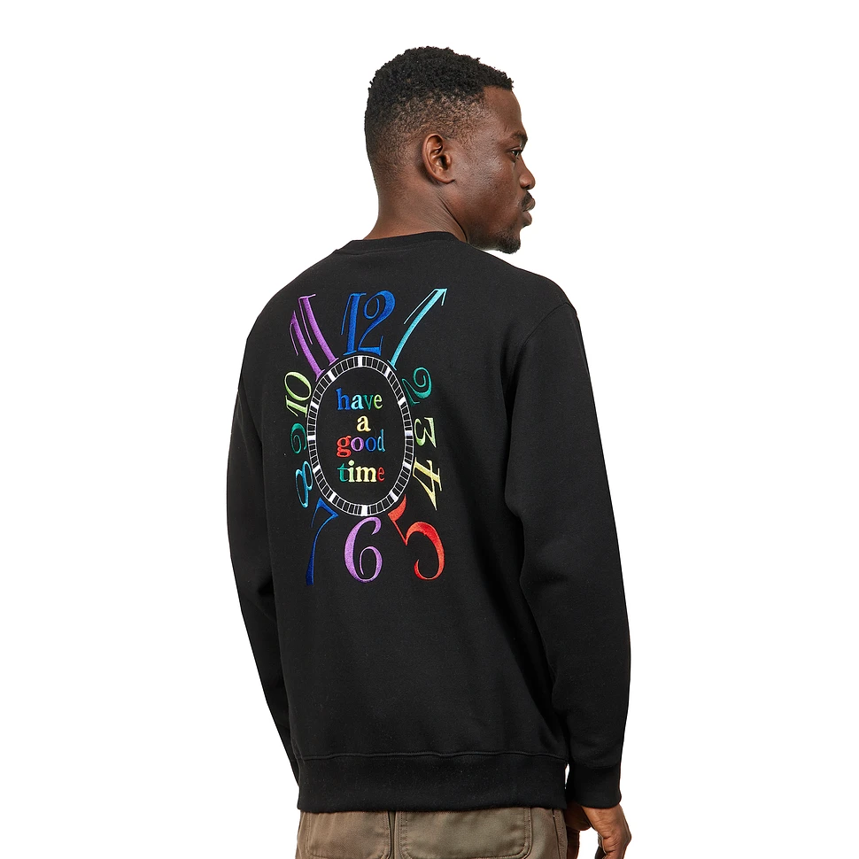 have a good time - Colorful Watch Embroidered Crewneck FL