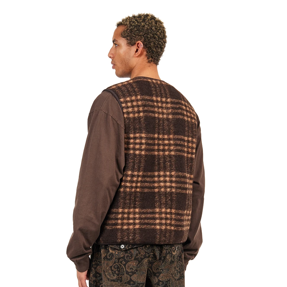 Universal Works Zip Gilet (Brown Check) HHV
