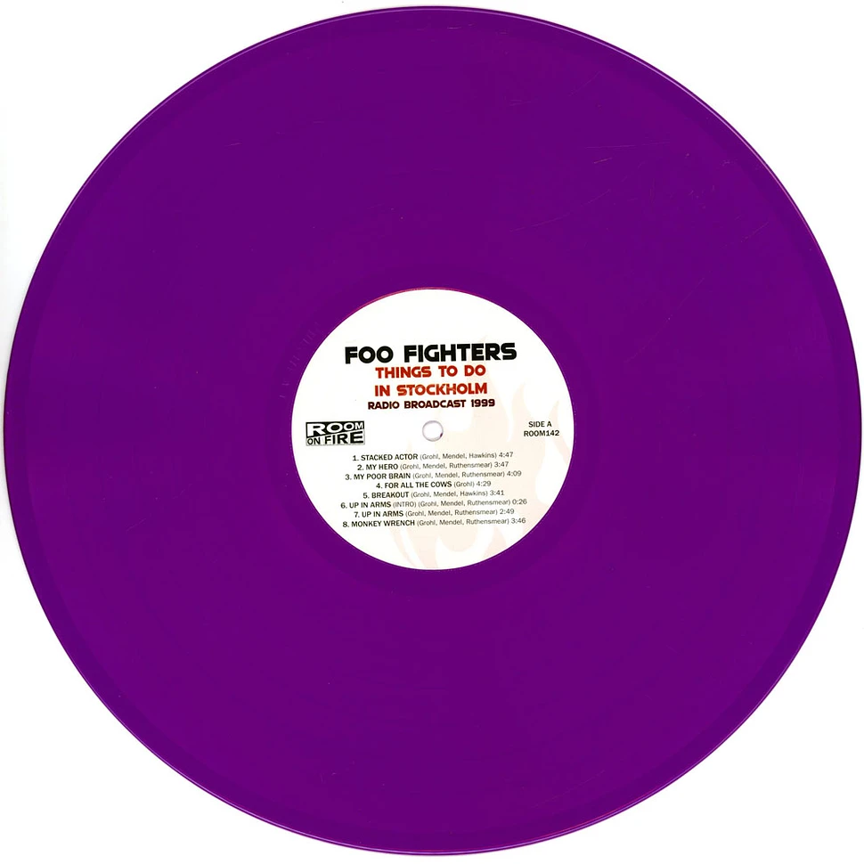 Foo Fighters - Things To Do In Stockholm 1999 Purple Vinyl Edtion