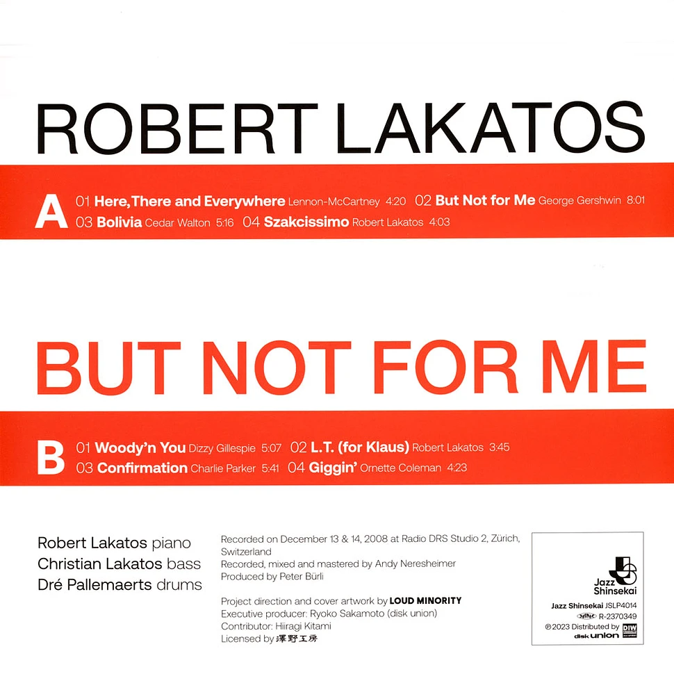 Robert Lakatos Trio - But Not For Me