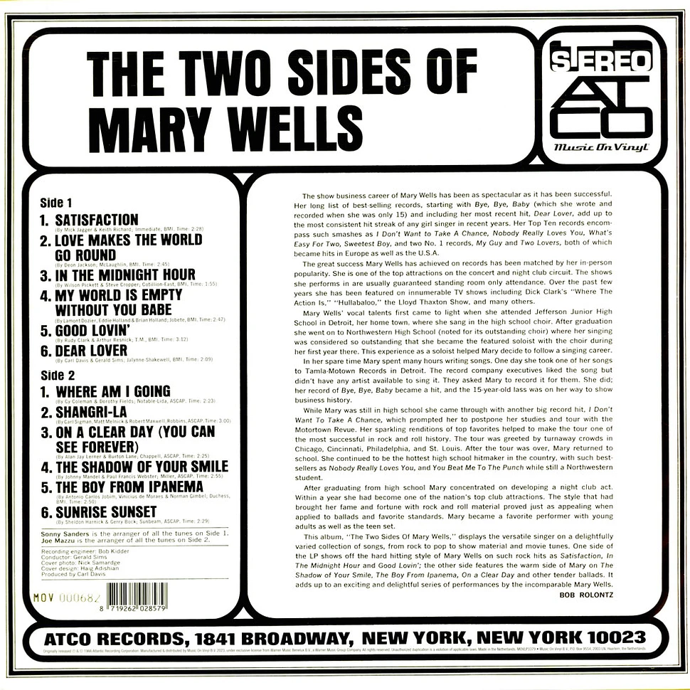 Mary Wells - The Two Sides Of Mary Wells Translucent Yellow Vinyl Edition