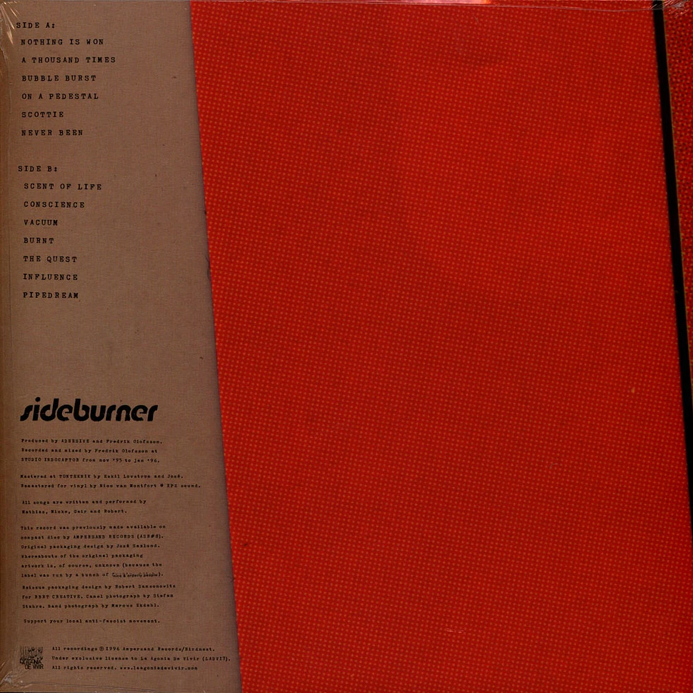 Adhesive - Sideburner Black Vinyl Edition - Vinyl LP - 1996