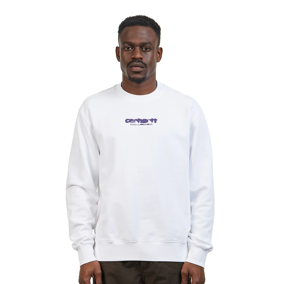 Carhartt WIP - Ink Bleed Sweat (White / Tyrian Stone Washed) | HHV