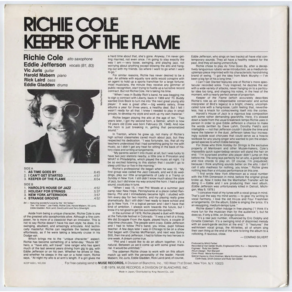 Richie Cole - Keeper Of The Flame