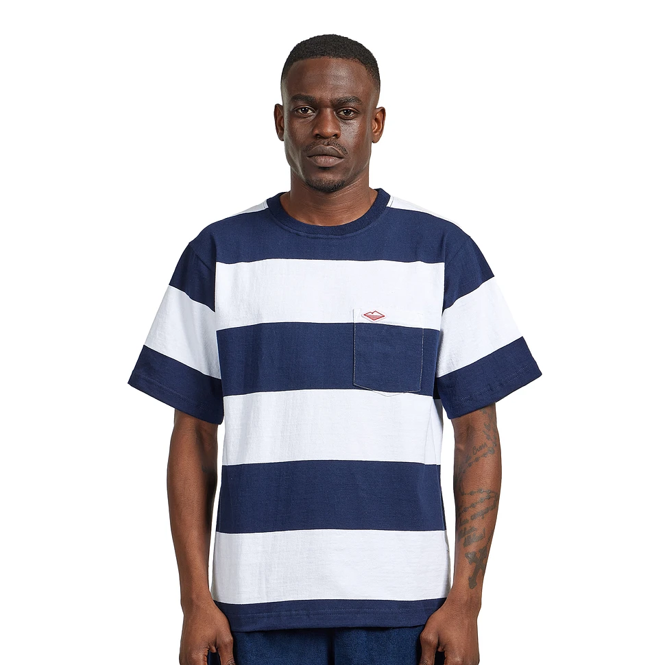 Battenwear - Pocket Rugby Tee (Navy / White) | HHV