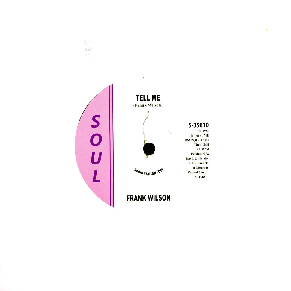 Frank Wilson - (I'll Be) Satisfied / Tell Me