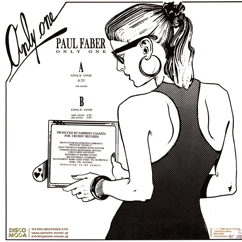 Paul Faber - Only One Colored Vinyl Edition