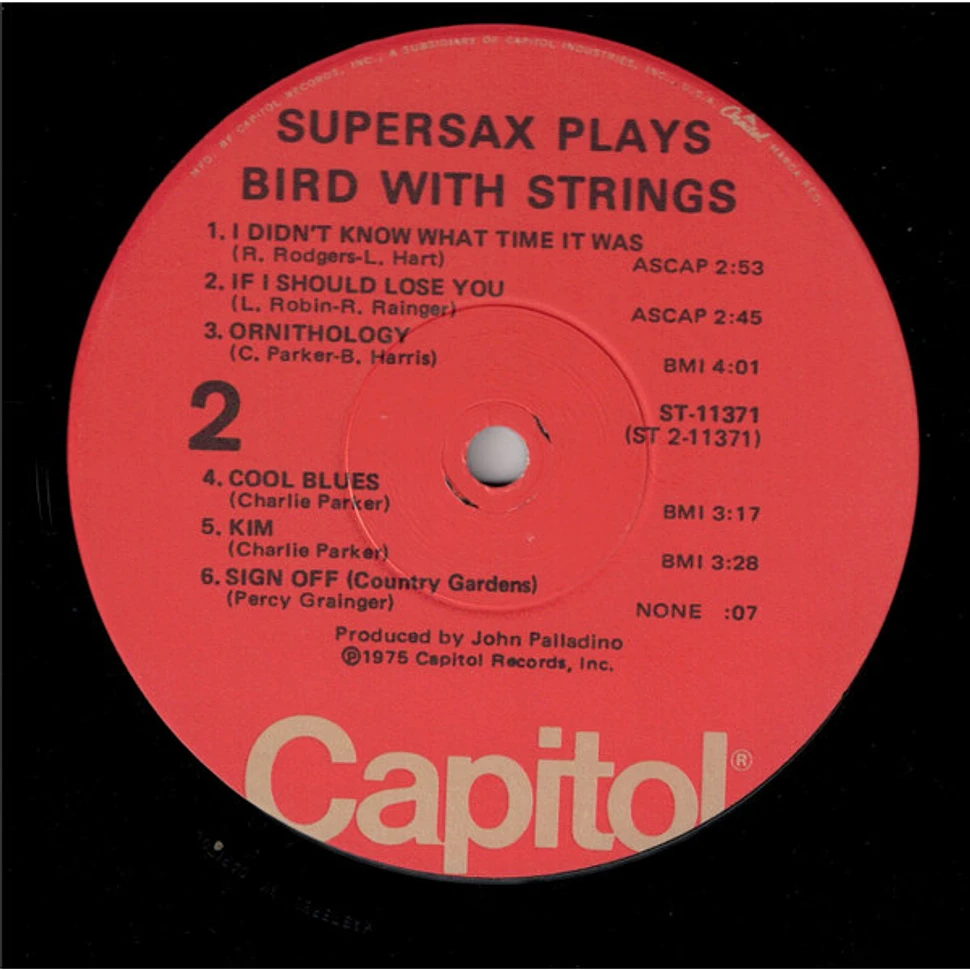 Supersax - Supersax Plays Bird With Strings