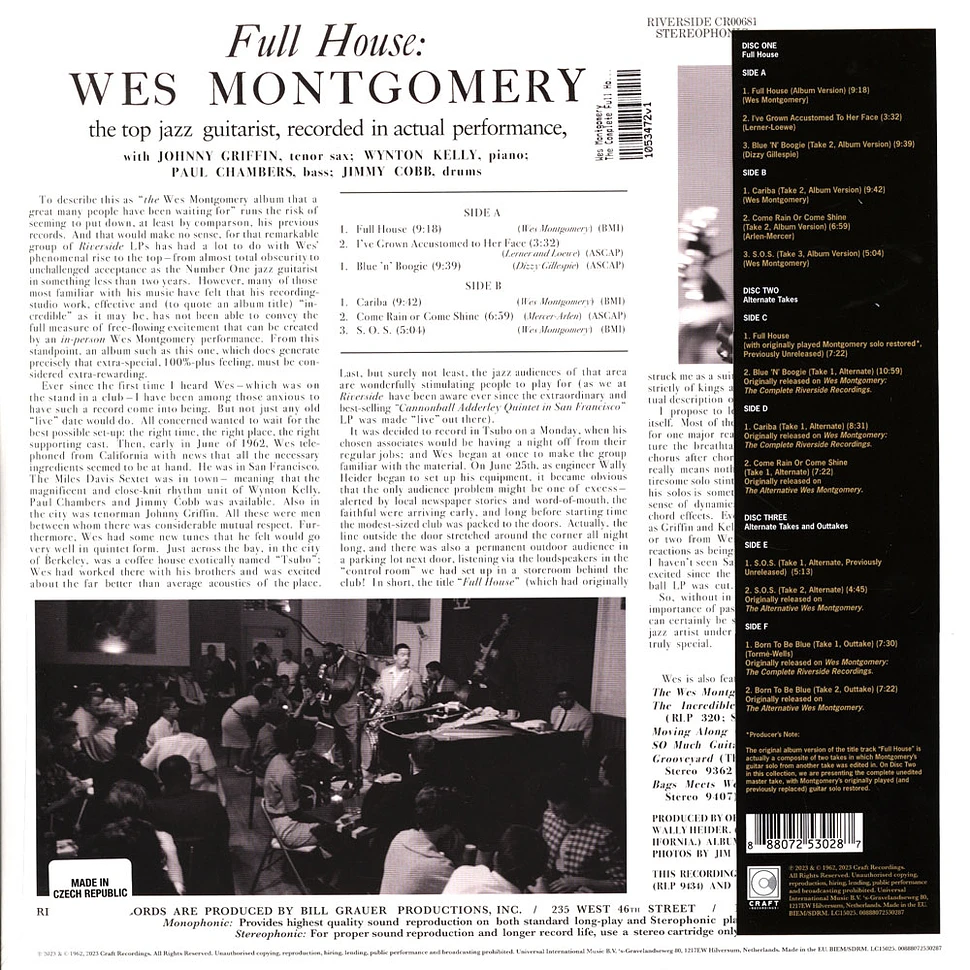 Wes Montgomery - The Complete Full House Recordings Live