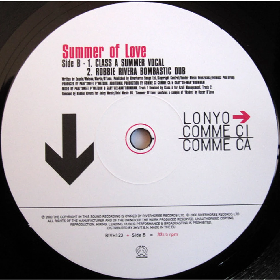 Lonyo → Comme Ci Comme Ca - Summer Of Love