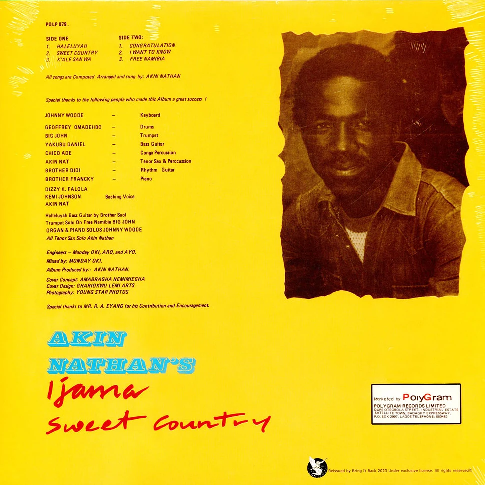 Akin Nathan's Ijama Sweet Country Vinyl LP 1982 UK Reissue HHV