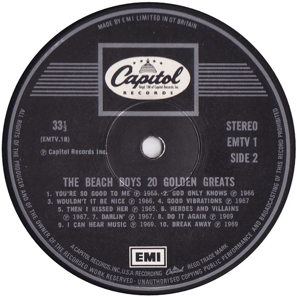 The Beach Boys - 20 Golden Greats - Vinyl LP - 1976 - UK - Original | HHV