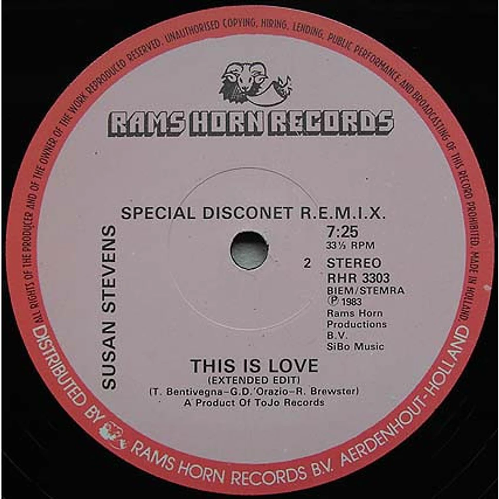 Susan Stevens - This Is Love (Special Disconet R.E.M.I.X.)