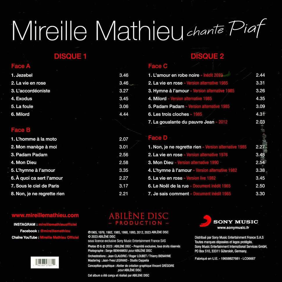 Mireille Mathieu - Mireille Mathieu Chante Piaf