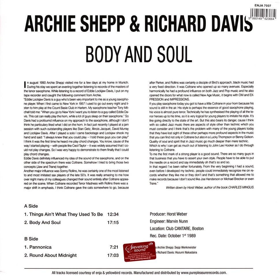 Archie Shepp & Richard Davis - Body & Soul