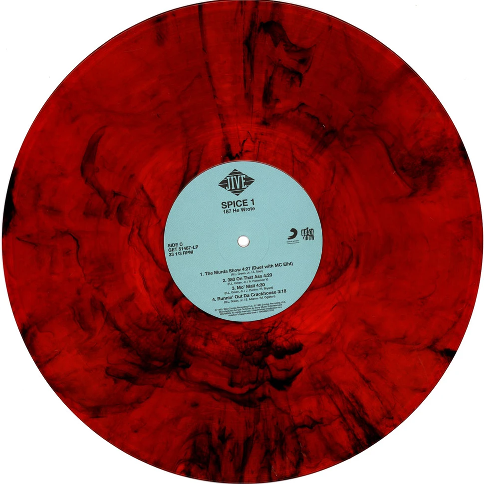 Spice 1 - 187 He Wrote Black Friday Record Store Day 2023 Red Smoke Vinyl Edition