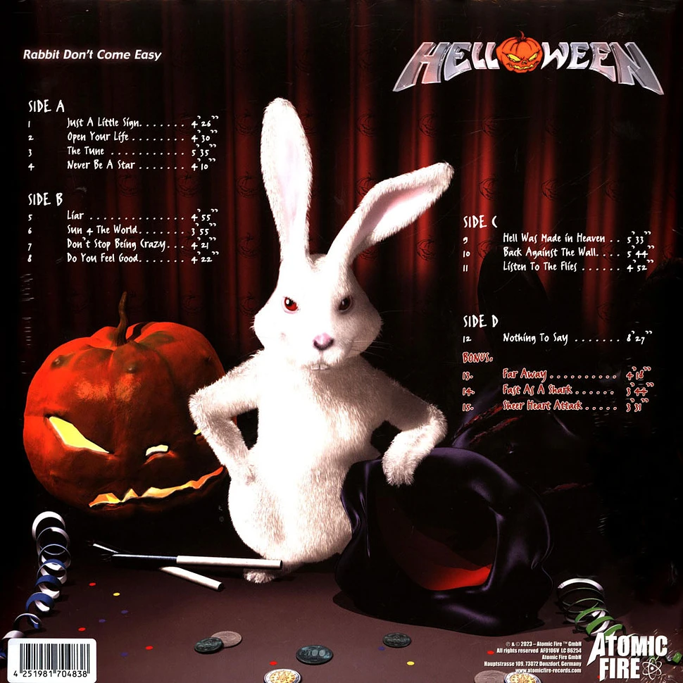Helloween - Rabbit Don't Come Easy White Purple Blue Marbled Vinyl Edition