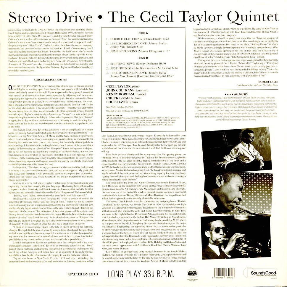 Cecil Taylor Quintet - Stereo Drive