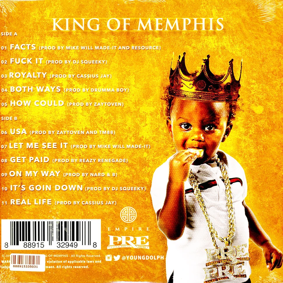 Young Dolph - King Of Memphis Golden Vinyl Edition