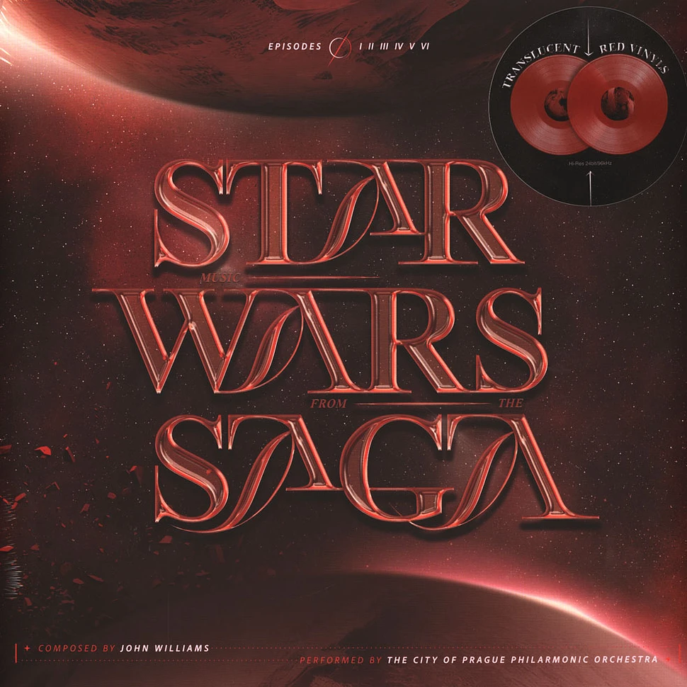 The City Of Prague Philharmonic Orchestra - Music From The Star Wars Saga Transparent Red Vinyl Edition