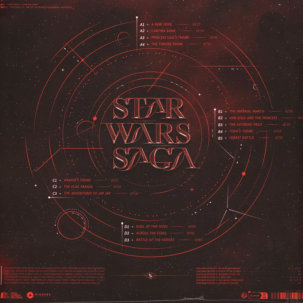 The City Of Prague Philharmonic Orchestra - Music From The Star Wars Saga Transparent Red Vinyl Edition
