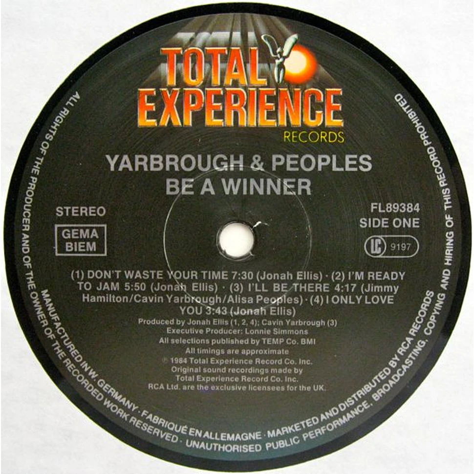 Yarbrough & Peoples - Be A Winner