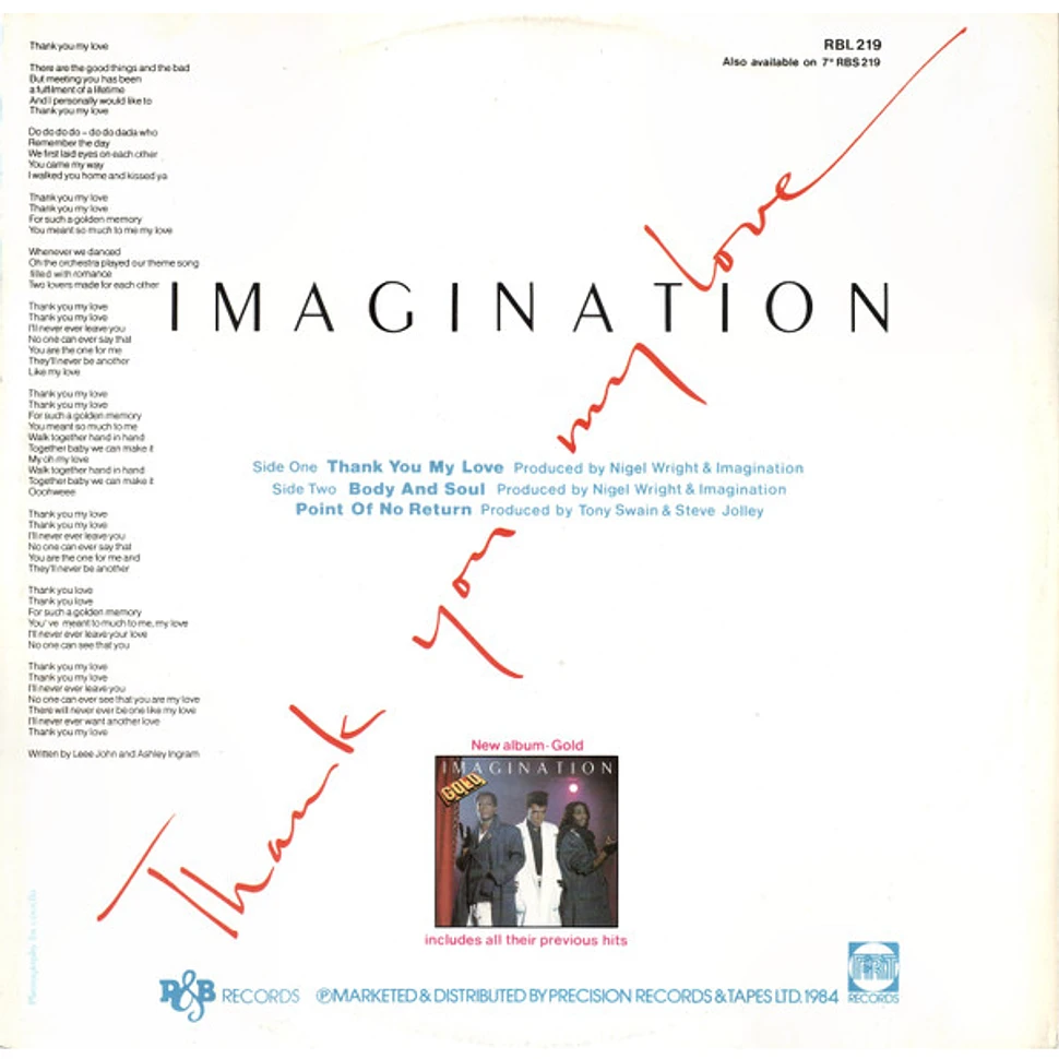 Imagination - Thank You My Love