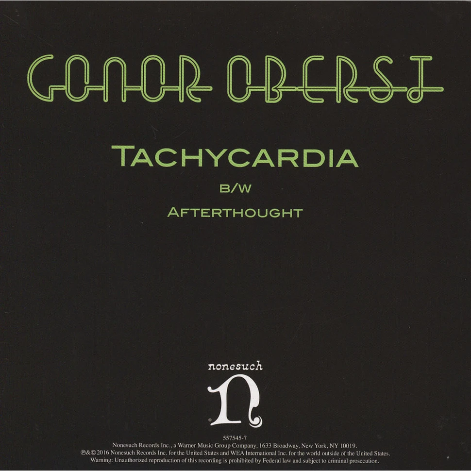 Conor Oberst of Bright Eyes - Tachycardia / Afterthought