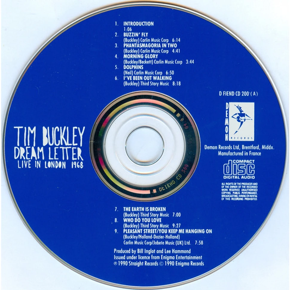 Tim Buckley - Dream Letter (Live In London 1968)