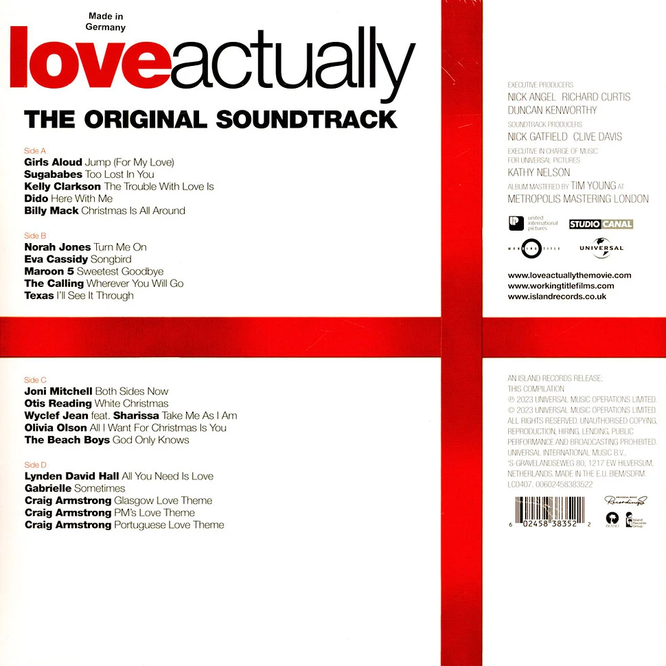 V.A. - OST Love Actually Red Transparent Vinyl Edition