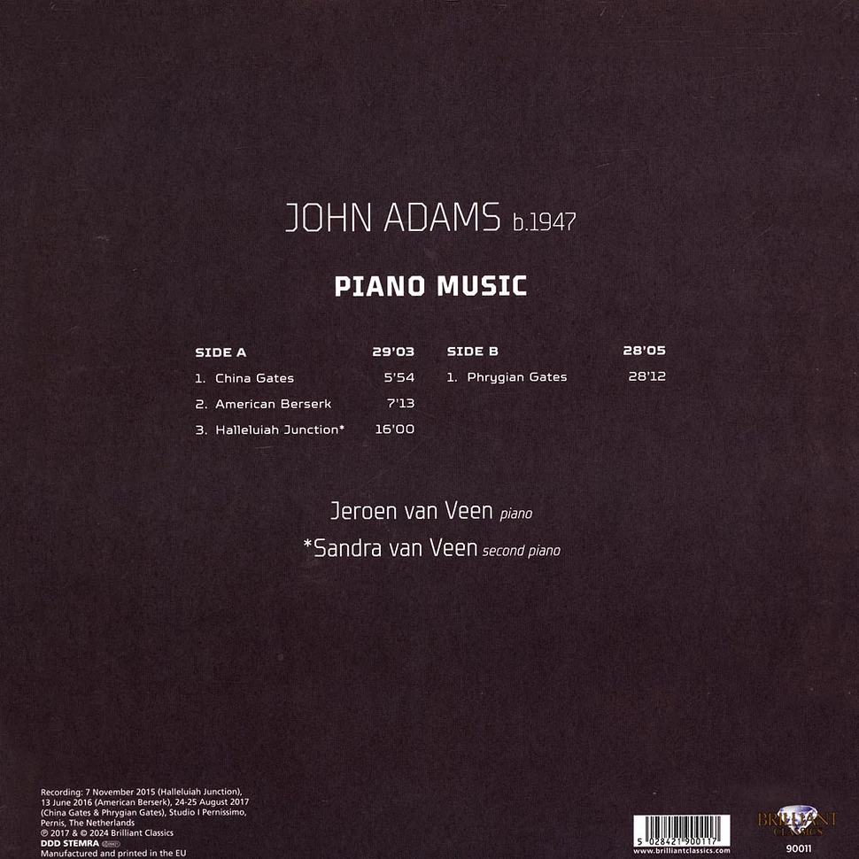 Jeroen Van Veen - Adams:Piano Music