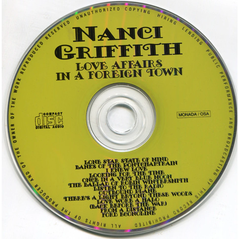 Nanci Griffith - Love Affairs In A Foreign Town