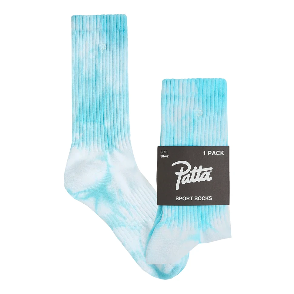 Patta - Tie Dye Script Logo Sport Socks
