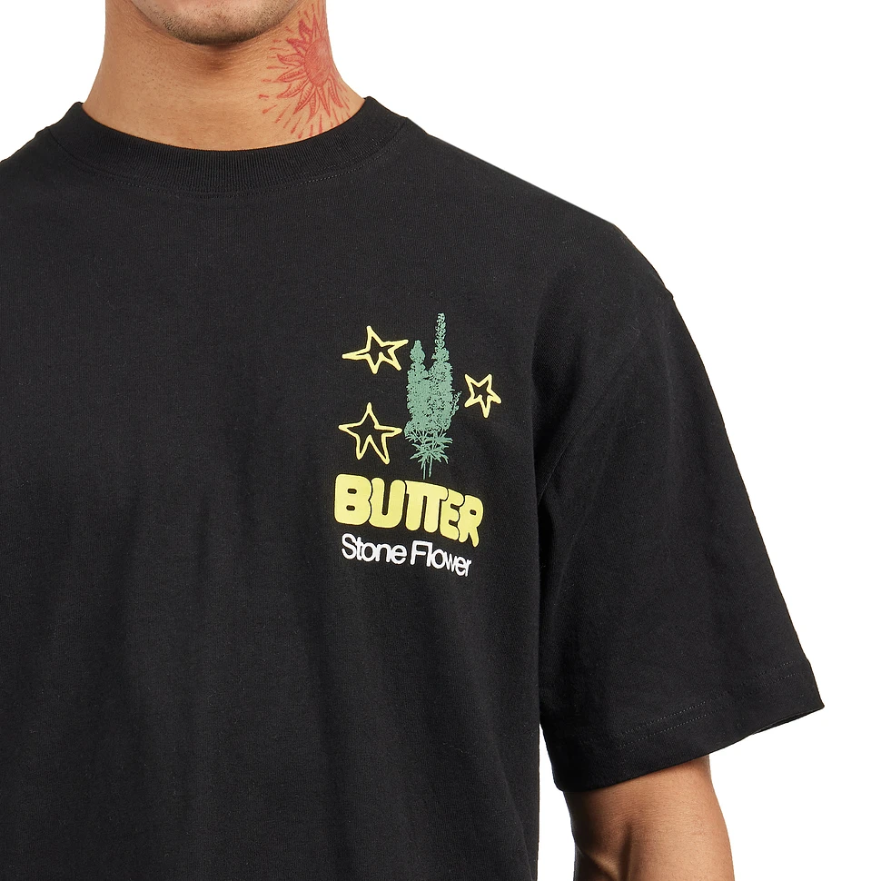 【BUTTER GOODS】 Stone Flower Tee / Black FossilTeeBlack1_grande.jpg?v=