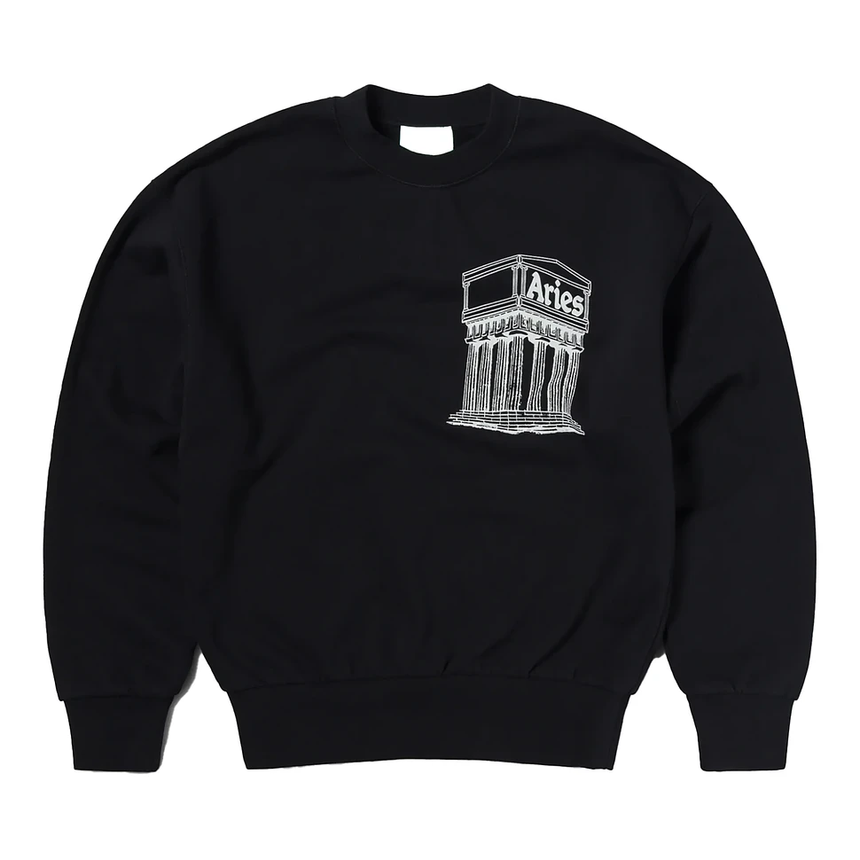 ★ARIES★ U MEGA TEMPLE SWEAT BLACK MEGA TEMPLE SWEAT BLACK Aries Mega Temple crew-neck Sweatshirt | Black | FARFETCH
