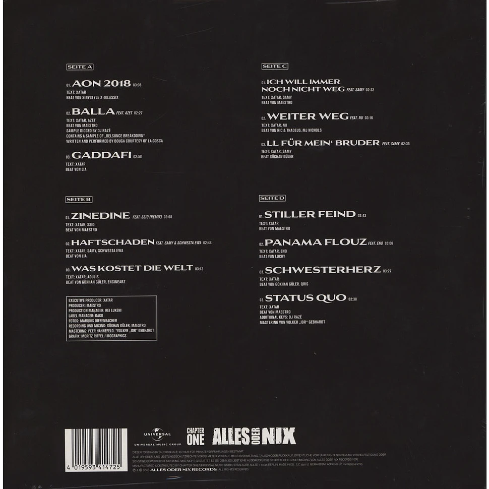 Xatar Alles Oder Nix II Vinyl LP 2018 DE Original HHV