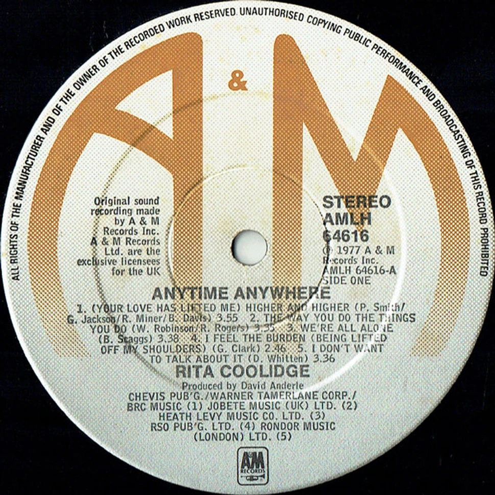 Rita Coolidge - Anytime... Anywhere