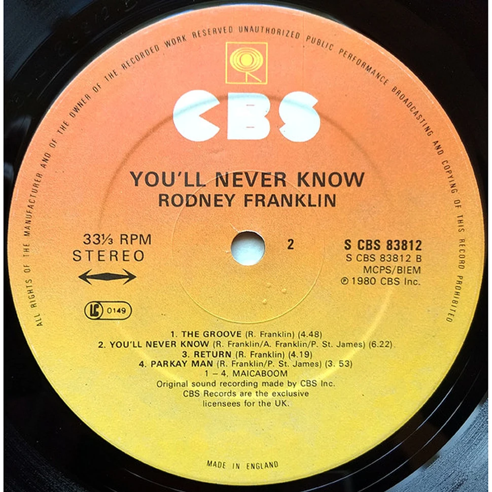 Rodney Franklin - You'll Never Know