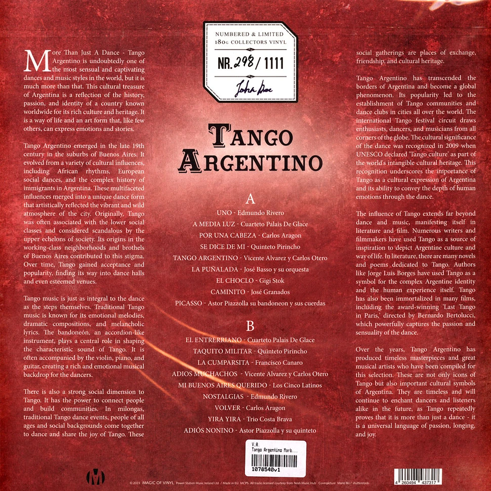 V.A. - Tango Argentino Marbled Vinyl Edition