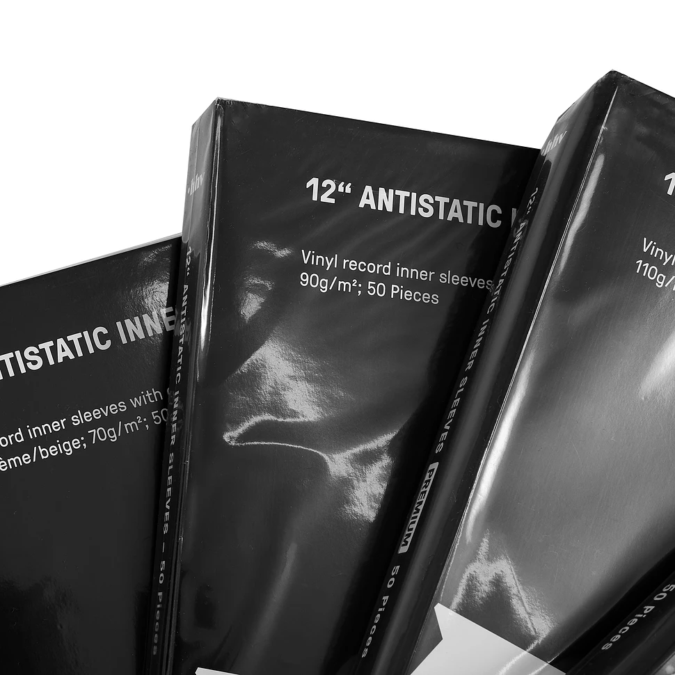 Vinyl Care - Antistatic Inner Sleeves for 12" Records - Black - 80 g/m² - Corner Cut