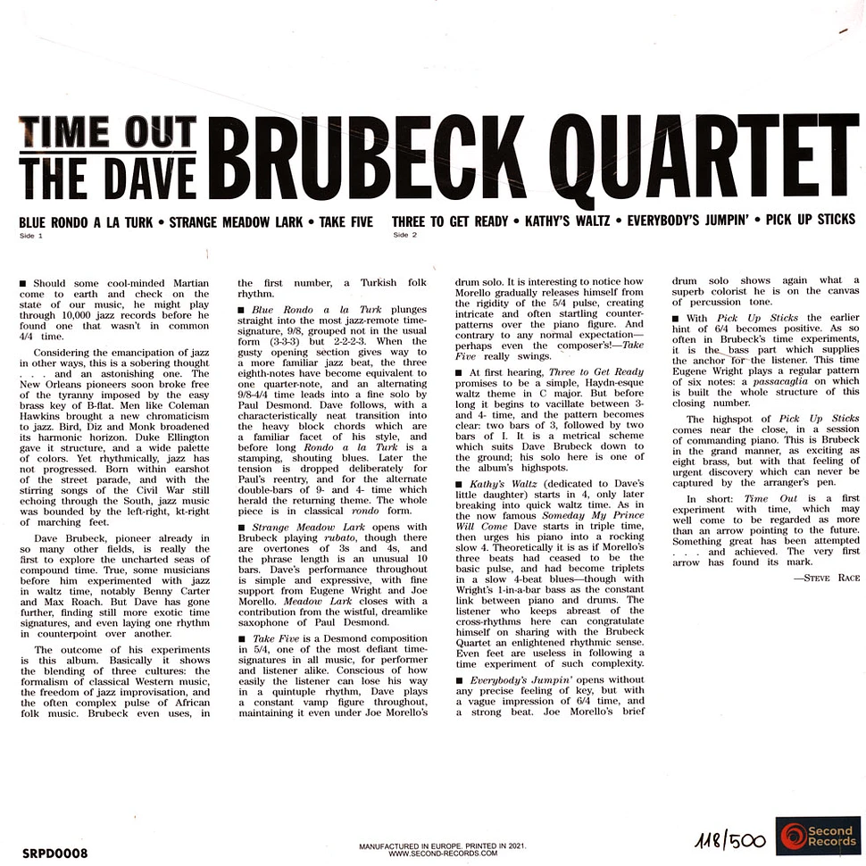 Dave Brubeck Quartet - Time Out Olive Marble Vinyl Edition