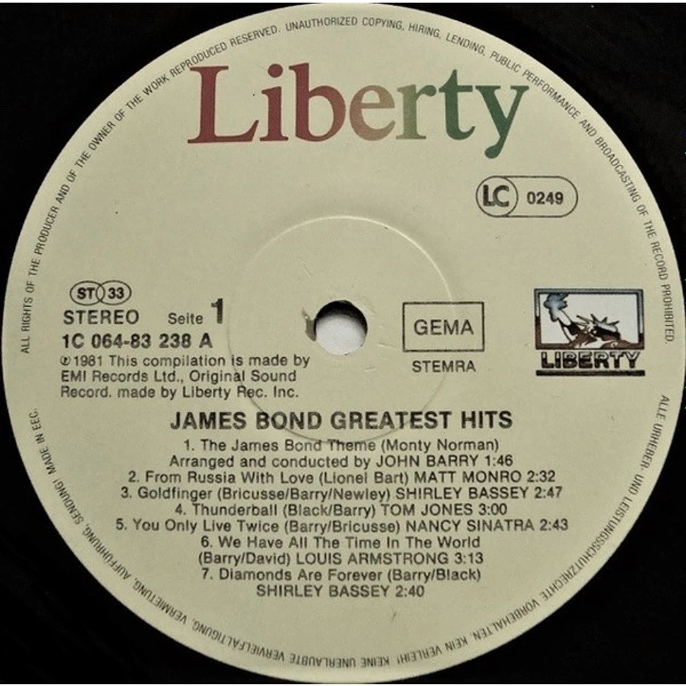 V.A. - James Bond Greatest Hits