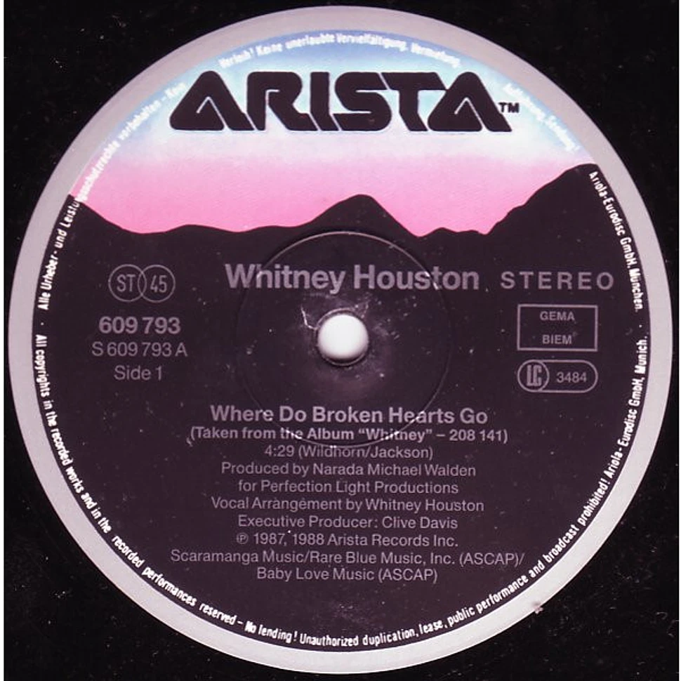 Whitney Houston - Where Do Broken Hearts Go