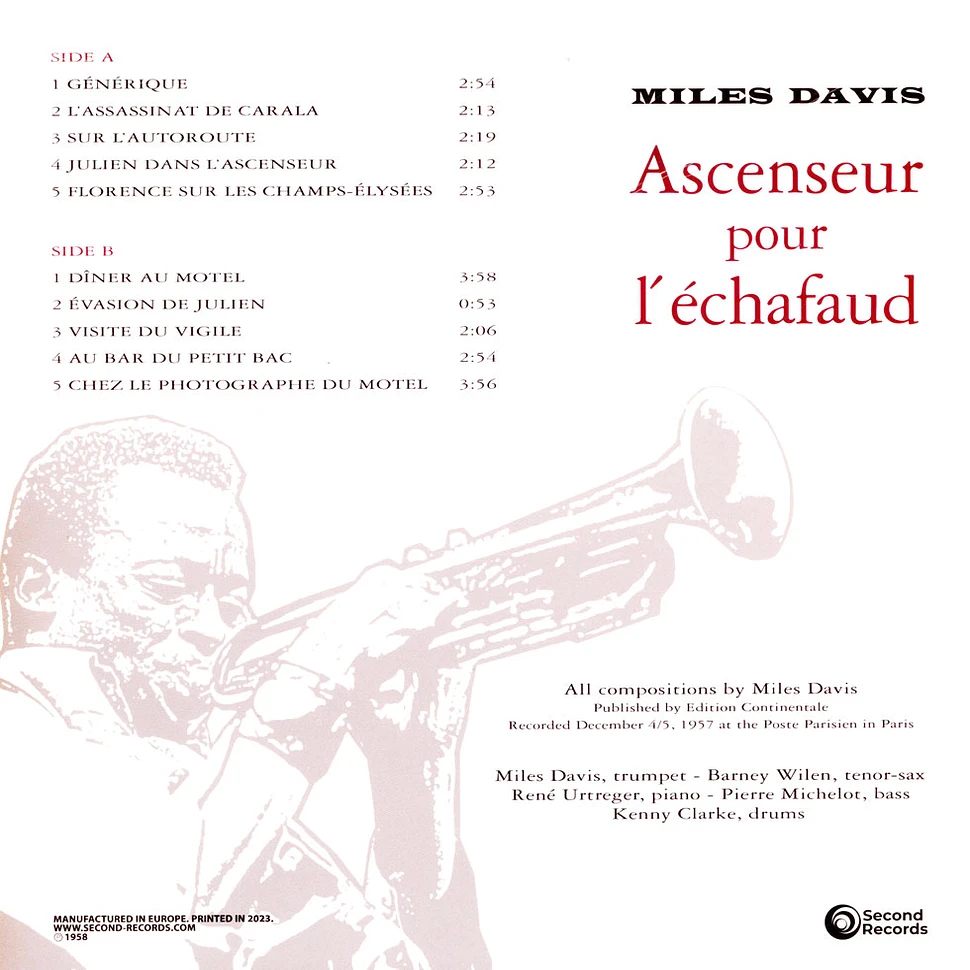 Miles Davis - Ascenseur Pour L'echafaud Magenta Vinyl Edition