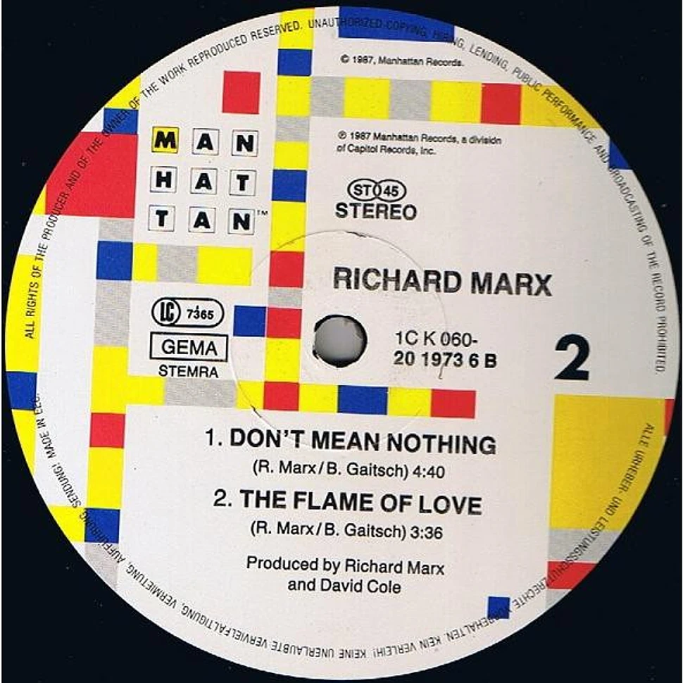 Richard Marx - Don't Mean Nothing