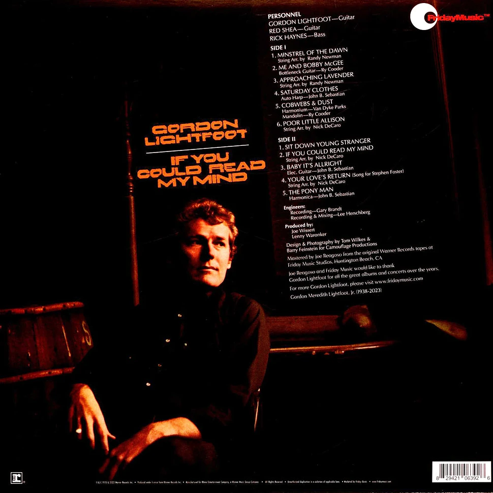Gordon Lightfoot - If You Could Read My Mind Green Vinyl Edition