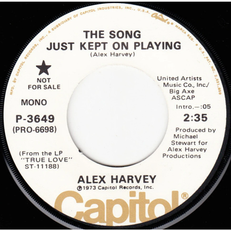 Alex Harvey - The Song Just Kept On Playing