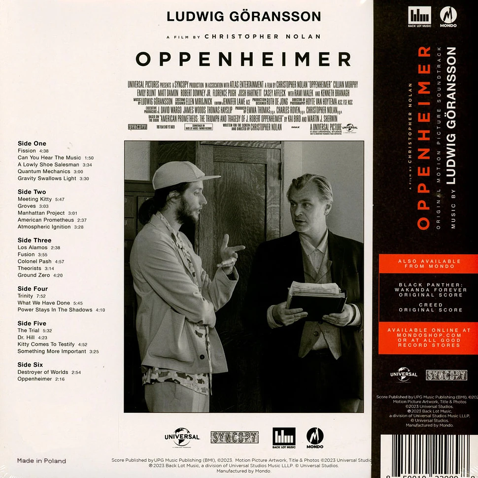 Ludwig Göransson - OST Oppenheimer Black Vinyl Edition